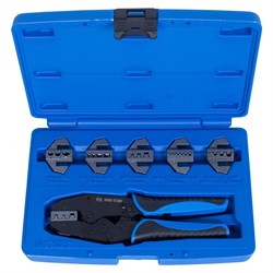 Кримпер храповичный для обжима изолированных наконечников, 7 предметов, кейс KING TONY 42107GX TONY - фото 718104