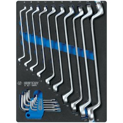 Набор накидных ключей и Torx L-образных, ложемент, 19 предметов KING TONY 9-90119MRV TONY - фото 718127
