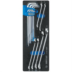 Набор разрезных ключей и шестигранники Г-образные, ложемент, 15 предметов KING TONY 9-90135MRV TONY - фото 718128