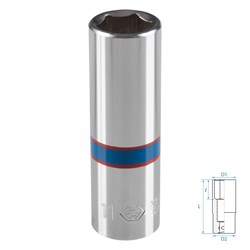 Головка торцевая глубокая шестигранная 1/4", 11 мм KING TONY 223511M Tony - фото 718247