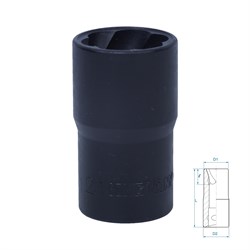 Головка для поврежденного крепежа 1/2", 21 мм KING TONY 9TD403-21M TONY - фото 718331