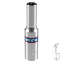 Головка торцевая TORX Е-стандарт 1/4", E7, L = 50 мм KING TONY 227507M TONY - фото 718482