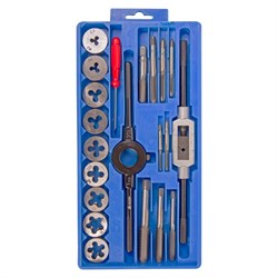 Набор метчиков и плашек HSS M3-M12, кейс, 21 предмет МАСТАК 351-00021C 351-00021C - фото 718568