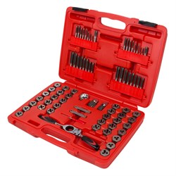 Набор метчиков и плашек SK-5 M3-M12, 1/8"-1/2", кейс, 75 предметов МАСТАК 351-00075C 351-00075C - фото 718571