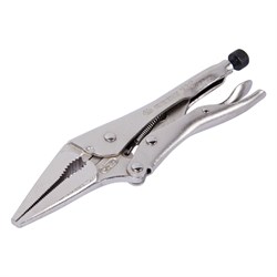 Зажим с фиксатором 221 мм, тонконосый KING TONY 6315-09 TONY - фото 718631