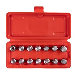 Набор насадок для пробок слива масла, кейс, 14 предметов МАСТАК 103-48014C 103-48014C - фото 718806