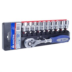 Набор торцевых головок с трещоткой 3/8", 6-19 мм, 11 предметов МАСТАК 0-3011H 0-3011H - фото 719213