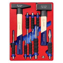 Набор ударно-режущего инструмента, ложемент, 10 предметов МАСТАК 5-9010 5-9010 - фото 719429