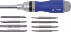 Отвертка с насадками МАСТАК со сменными жалами 19 в 1 049-19B - фото 719442