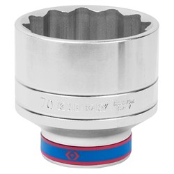 Головка торцевая стандартная двенадцатигранная 3/4", 70 мм KING TONY 633070M TONY - фото 719608