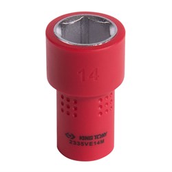 Головка торцевая диэлектрическая шестигранная 1/4", 14 мм KING TONY 2335VE14M TONY - фото 719642