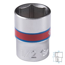 Головка торцевая стандартная шестигранная 1/4", 1/2", дюймовая KING TONY 233516S TONY - фото 719786