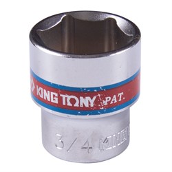 Головка торцевая стандартная шестигранная 3/8", 3/4", дюймовая KING TONY 333524S TONY - фото 719810