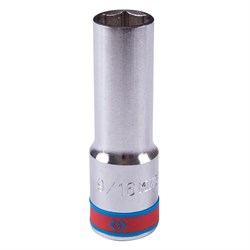 Головка торцевая глубокая шестигранная 1/2", 9/16", дюймовая KING TONY 423518S TONY - фото 719819