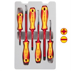 Набор отверток, диэлектрические, 6 предметов KING TONY 30606MR TONY - фото 720007