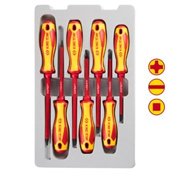 Набор отверток, диэлектрические, 7 предметов KING TONY 30607MR02 TONY - фото 720008