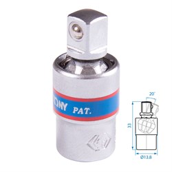 Кардан 1/4", шаровый KING TONY 2793 TONY - фото 720088