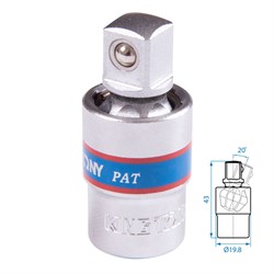 Кардан 3/8", шаровый KING TONY 3793 TONY - фото 720089