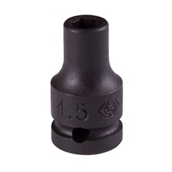 Головка торцевая ударная шестигранная 1/4", 4,5 мм KING TONY 253545M TONY - фото 720115