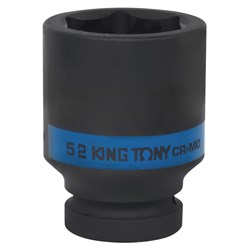 Головка торцевая ударная глубокая шестигранная 1", 52 мм KING TONY 843552M TONY - фото 720200