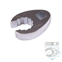 Ключ разрезной (воронья лапка) 17 мм, 3/8" KING TONY 1031-17R TONY - фото 720283