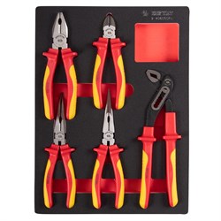 Набор пассатижей и бокорезов диэлектрических, ложемент, 5 предметов KING TONY 9-40605GPV TONY - фото 720433