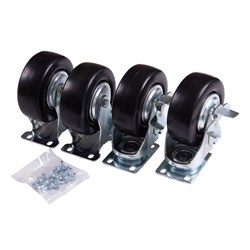 Ремкомплект для тележки инструментальной "ПРИМА", комплект колес, 4 шт МАСТАК 529-00004 529-00004 - фото 720741