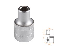 Головка торцевая стандартная шестигранная 1/2", 8 мм AFFIX AF00040008 AF00040008 - фото 721540