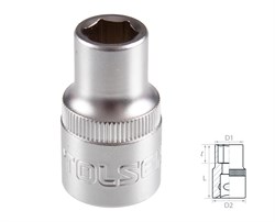 Головка торцевая стандартная шестигранная 1/2", 10 мм TOLSEN TT16510 TT16510 - фото 721566