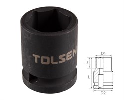 Головка торцевая ударная шестигранная 1/2", 21 мм TOLSEN TT18221 TT18221 - фото 721693