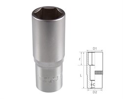 Головка торцевая глубокая шестигранная 1/2", 24 мм TOLSEN TT16574 TT16574 - фото 721726