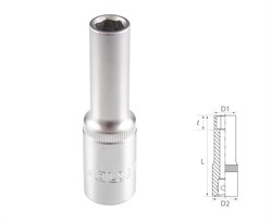 Головка торцевая глубокая шестигранная 1/2", 8 мм TOLSEN TT16558 TT16558 - фото 721730