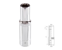 Головка торцевая глубокая шестигранная 3/8", 10 мм TOLSEN TT16360 TT16360 - фото 721732