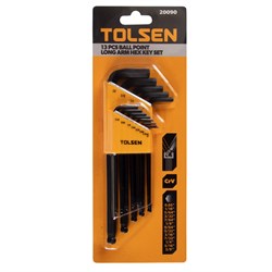 Набор Г-образных шестигранников 0,05"-3/8", дюймовые, с шаровым окончанием, 13 предметов TOLSEN TT20090 TT20090 - фото 721824