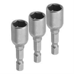 Набор головок для шуруповерта шестигранных 1/4", 10 мм, 48 мм, магнитных, 3 предмета TOLSEN TT77825 TT77825 - фото 721831