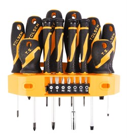 Набор отверток "GRIPro", вставки(биты), подвесной, 19 предметов TOLSEN TT20183 TT20183 - фото 721896