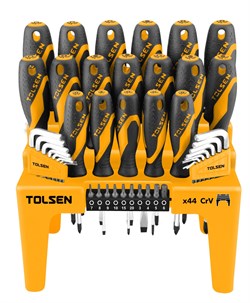 Набор отверток "GRIPro", вставки(биты), шестигранники, на подставке, 44 предмета TOLSEN TT20184 TT20184 - фото 721897