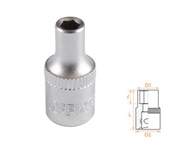 Головка торцевая стандартная шестигранная 1/4", 4 мм AFFIX AF00020004 AF00020004 - фото 721941