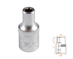 Головка торцевая TORX Е-стандарт 1/4", E5 AFFIX AF00023005 AF00023005 - фото 721960