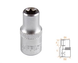 Головка торцевая TORX Е-стандарт 1/4", E7 AFFIX AF00023007 AF00023007 - фото 721962