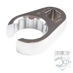 Ключ разрезной (воронья лапка) 46 мм, 3/4" KING TONY 1031-46R TONY - фото 722117