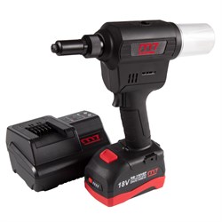 Заклепочник аккумуляторный 2,4-6,4 мм, 18 В, 3 предмета, кейс MIGHTY SEVEN DR-102A1 SEVEN - фото 722186