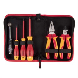 Набор инструментов диэлектрических, 6 предметов, в футляре на молнии TOLSEN TTV83306 TTV83306 - фото 722267