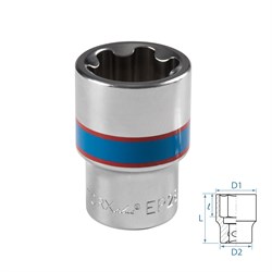 Головка торцевая TORX Plus 1/2", EP28, L = 45 мм KING TONY 433E28M TONY - фото 722437