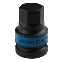 Насадка (бита) ударная торцевая 1", HEX, 36 мм, L = 80 мм KING TONY 801536M TONY - фото 722460