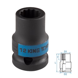 Головка торцевая ударная двенадцатигранная 1/2", 12 мм KING TONY 453012M TONY - фото 722551