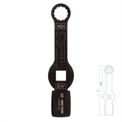 Ключ для тормозных суппортов грузовых автомобилей M24, 3/4", ударный KING TONY 10B0B-24 TONY - фото 722569