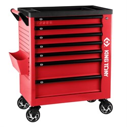 Тележка инструментальная, 7 выдвижных ящиков, "PROFESSIONAL", красная KING TONY 87G38-7B TONY - фото 722594