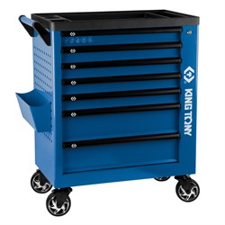 Тележка инструментальная, 7 выдвижных ящиков, "PROFESSIONAL", синяя KING TONY 87G38-7B-B TONY - фото 722595