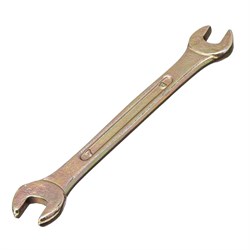 Ключ рожковый, 6 х 7 мм, желтый цинк Сибртех 14301 - фото 723579